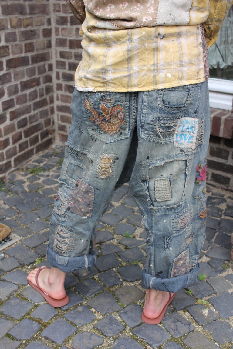 Jeans Magnolia Pearl Crossroads Denims - Taille Unique, Indigo Lavé, Style Boyfriend Bohème