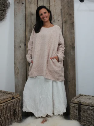 PRIVATSACHEN Pullover aus Ökoteddy NANNENUR in der Farbe Muschel