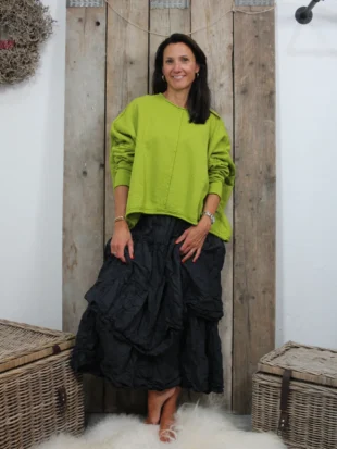 PRIVATSACHEN süßes Shirt aus Hanfsweat Quallied in Kornweihe one size